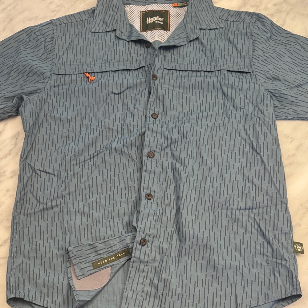 Howler Brothers Slate Blue Casual Shirt EUC like new